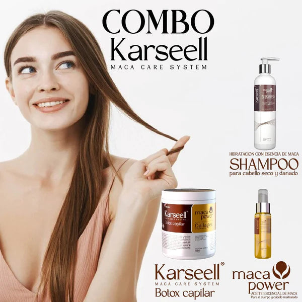 Combo Karsell 3 Productos (Shampoo + Crema Capilar + Aceite de Argan)